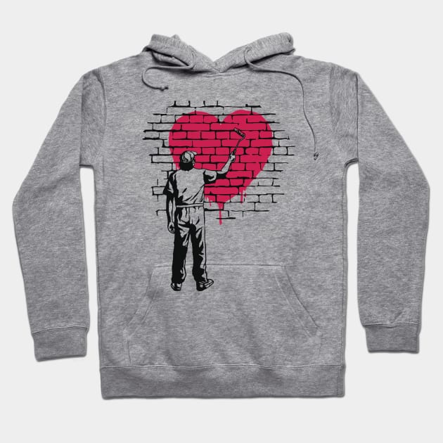 Street Artist Heart Painting Hoodie by SLAG_Creative